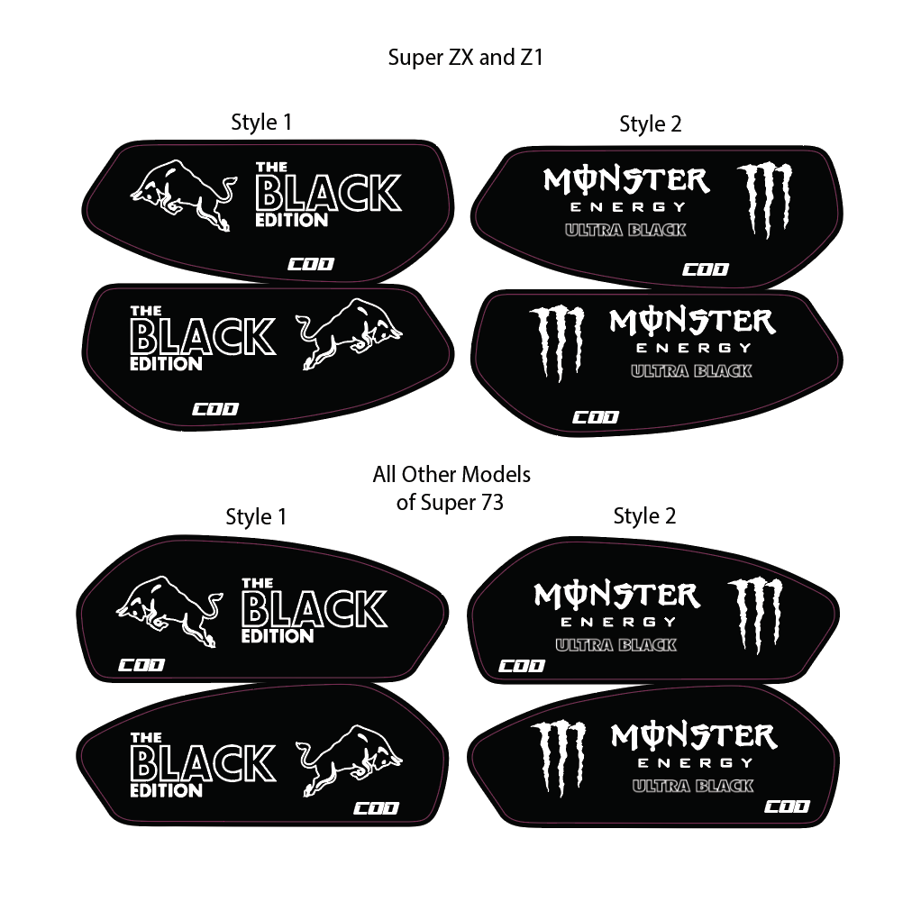 Energy Edition Super 73 Battery Decals