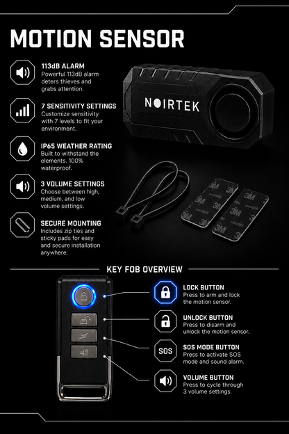 PRE ORDER - Bike Theft Prevention Kit with Motion Alarm and Tracker