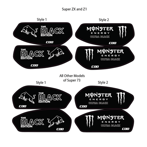 Energy Edition Super 73 Battery Decals